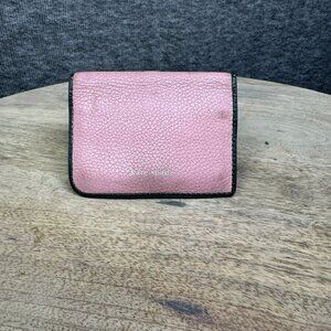 Kate Spade New York Pink Pebbled Leather Bi-Fold Wallet Card holder